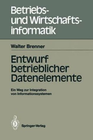 Cover of Entwurf betrieblicher Datenelemente