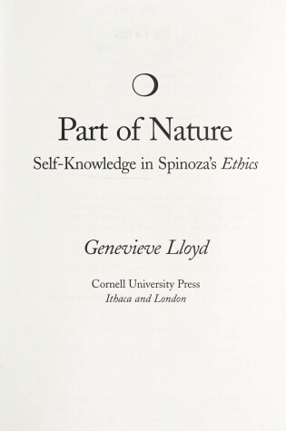 Cover of Part of Nature