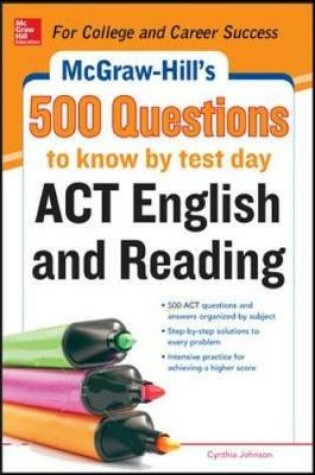 Cover of McGraw-Hill's 500 ACT English and Reading Questions to Know by Test Day