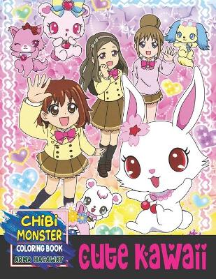 Book cover for Cute Chibi Monster Coloring Book