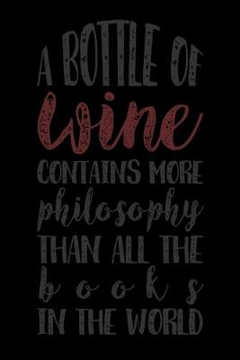 Book cover for A Bottle of Wine Contains More Philosophy