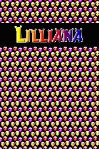 Cover of 120 Page Handwriting Practice Book with Colorful Alien Cover Lilliana