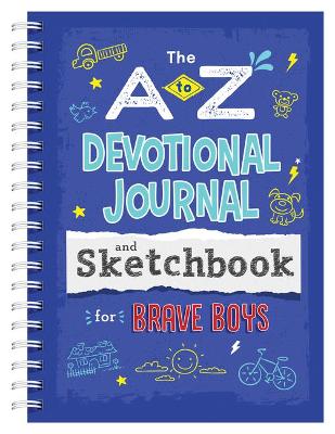 Book cover for A to Z Devotional Journal and Sketchbook for Brave Boys