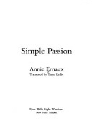 Cover of Simple Passion