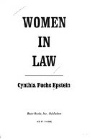 Cover of Women in Law