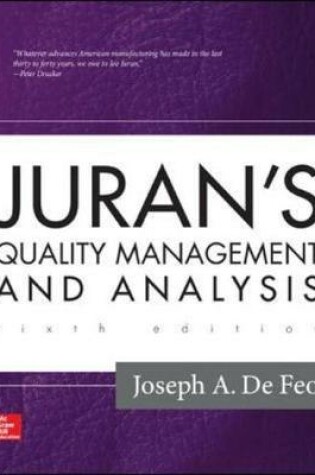 Cover of Juran's Quality Management and Analysis