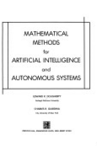 Cover of Mathematical Methods for Artificial Intelligence and Autonomous Systems