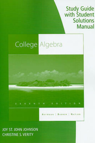 Cover of Study Guide with Student Solutions Manual: College Algebra