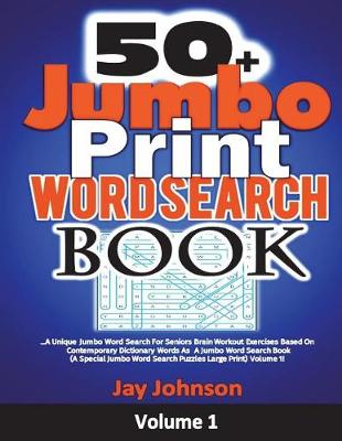 Book cover for 50+ Jumbo Print Word Search Book