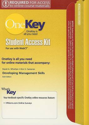 Book cover for OneKey WebCT, Student Access Kit, Developing Management Skills