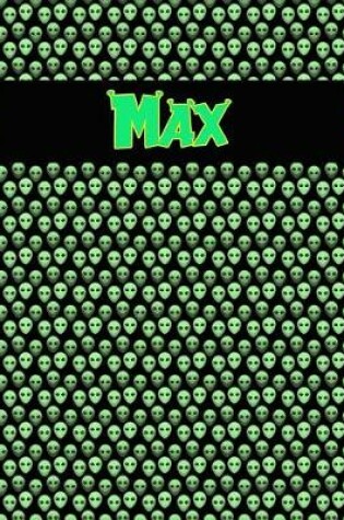 Cover of 120 Page Handwriting Practice Book with Green Alien Cover Max