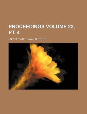 Book cover for Proceedings Volume 22, PT. 4