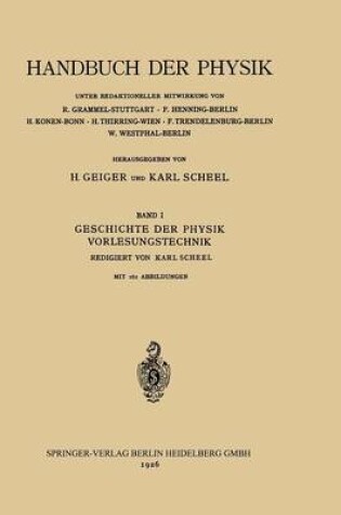 Cover of Geschichte der Physik Vorlesungstechnik