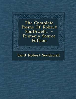 Book cover for The Complete Poems of Robert Southwell...