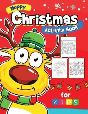 Book cover for Happy Christmas Activity Book for kids