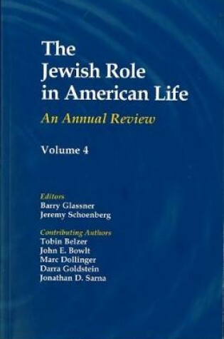 Cover of The Jewish Role in American Life