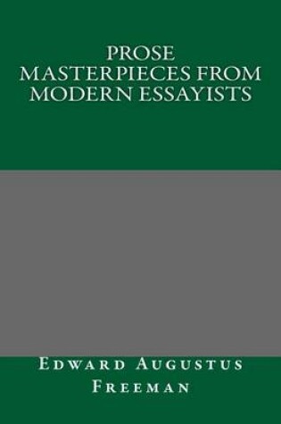 Cover of Prose Masterpieces from Modern Essayists