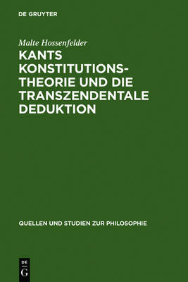 Book cover for Kants Konstitutionstheorie Und Die Transzendentale Deduktion