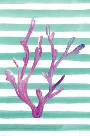 Cover of Pink Coral Watercolor Stripe Journal