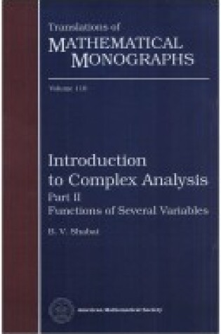 Cover of Introduction to Complex Analysis