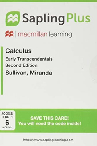 Cover of Saplingplus for Calculus (Single Term Access)