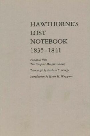 Cover of Hawthorne's Lost Notebook, 1835–1841