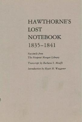 Book cover for Hawthorne's Lost Notebook, 1835–1841