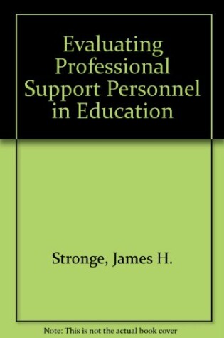 Cover of Evaluating Professional Support Personnel in Education