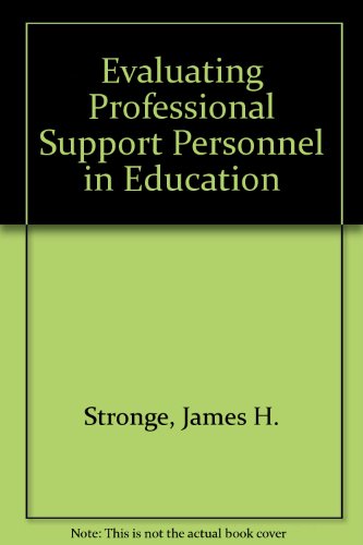 Book cover for Evaluating Professional Support Personnel in Education