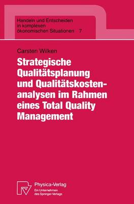 Book cover for Strategische Qualitätsplanung und Qualitätskostenanalysen im Rahmen eines Total Quality Management