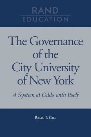 Cover of The Governance of the City University of New York