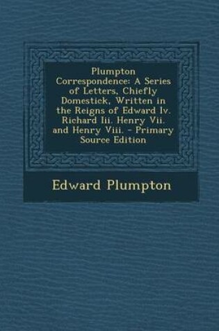 Cover of Plumpton Correspondence