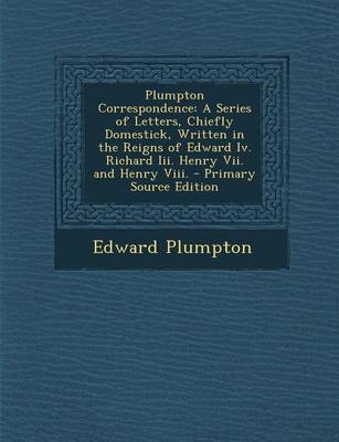 Book cover for Plumpton Correspondence