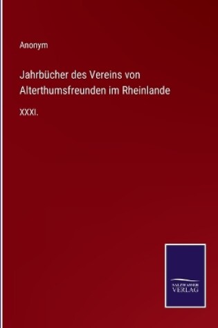 Cover of Jahrbücher des Vereins von Alterthumsfreunden im Rheinlande