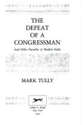Cover of The Defeat of a Congress-Man