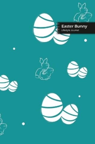 Cover of Easter Bunny Lifestyle Journal, Blank Write-in Notebook, Dotted Lines, Wide Ruled, Size (A5) 6 x 9 In (Royal Blue)