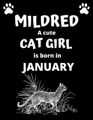 Book cover for MILDRED a cute cat girl is born in January