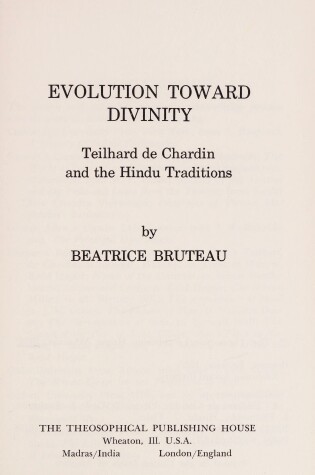Cover of Evolution toward Divinity