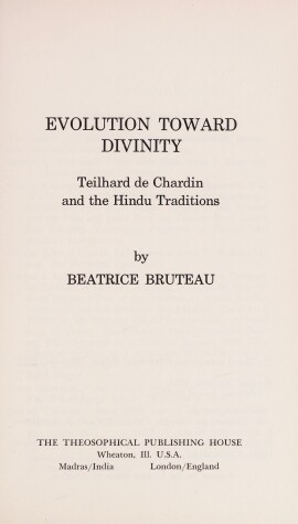 Book cover for Evolution toward Divinity