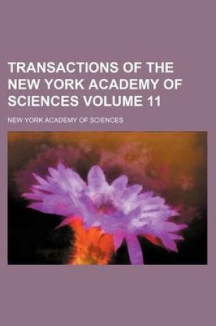 Cover of Transactions of the New York Academy of Sciences Volume 11