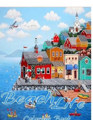 Book cover for Beach Life Coloring Book