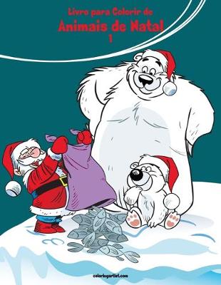 Cover of Livro para Colorir de Animais de Natal 1