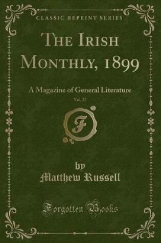 Cover of The Irish Monthly, 1899, Vol. 27