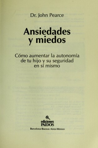 Cover of Ansiedades y Miedos