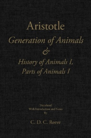 Cover of Generation of Animals & History of Animals I, Parts of Animals I