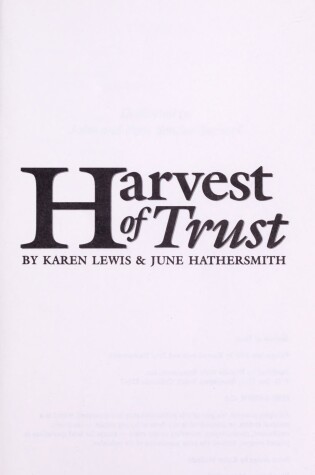 Cover of Harvest of Trust