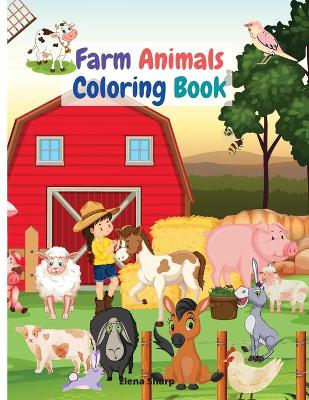 Book cover for Farm Animals Coloring Book