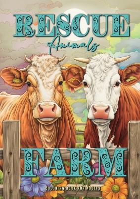 Book cover for Rescue Animals Farm Coloring Book for Adults