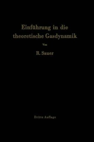 Cover of Einführung in die theoretische Gasdynamik