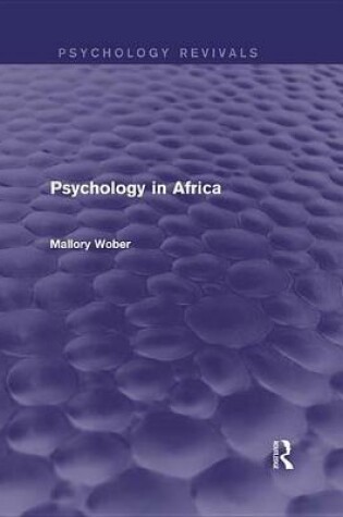 Cover of Psychology in Africa (Psychology Revivals)